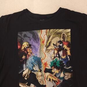 My Hero Academia Anime Crew Neck Short Sleeve Graphic Shirt Mens Size 2XL Black